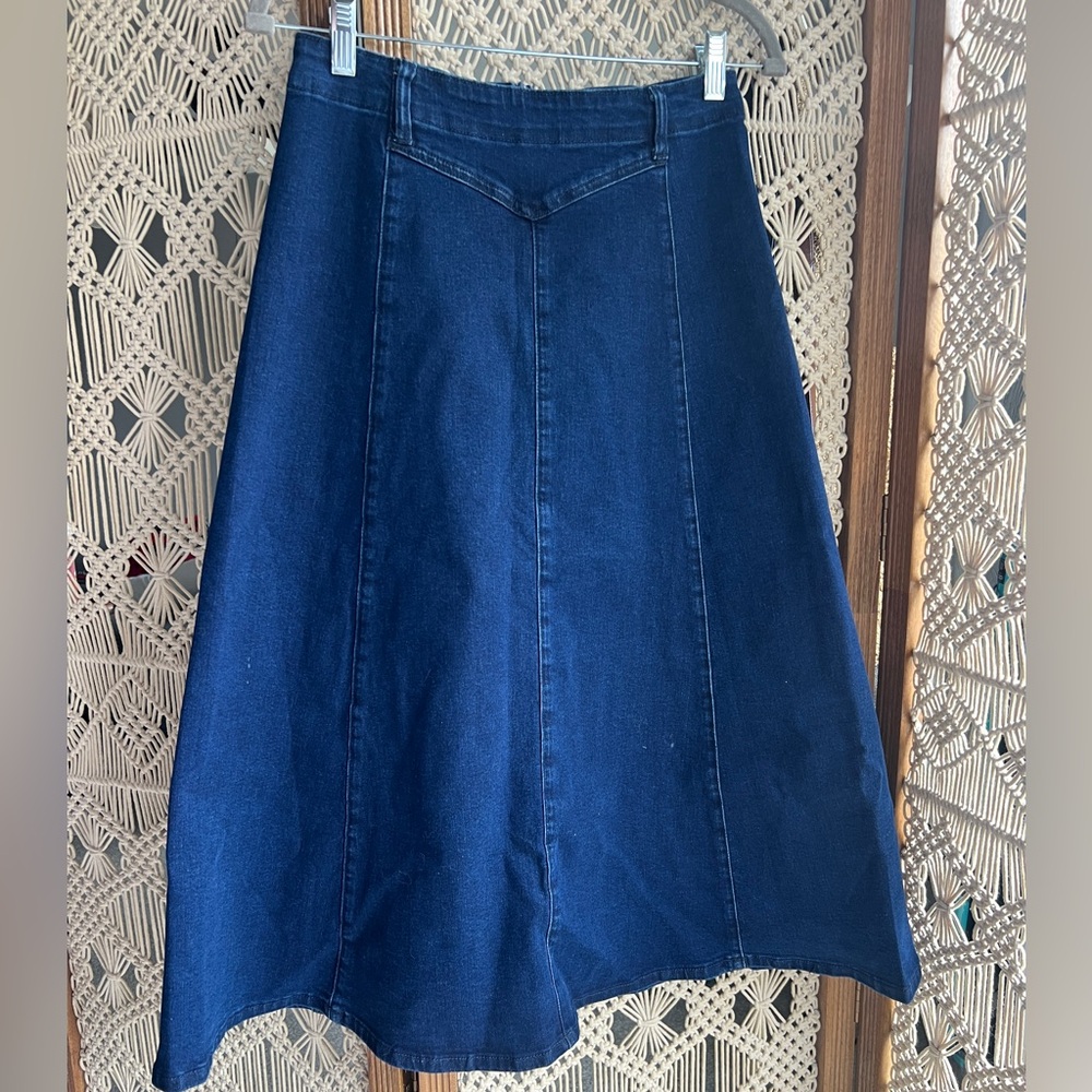 Flamingals A Line Denim Skirt NWOT